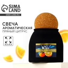 New Year's candle, spicy citrus aroma, 9.5 x 6.5 cm
