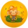 Children's ball zabiaka "animals", d = 22 cm, 60 g, color mix