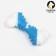 Two -layer toy (hard and soft plastic) "bone", 12 cm, blue