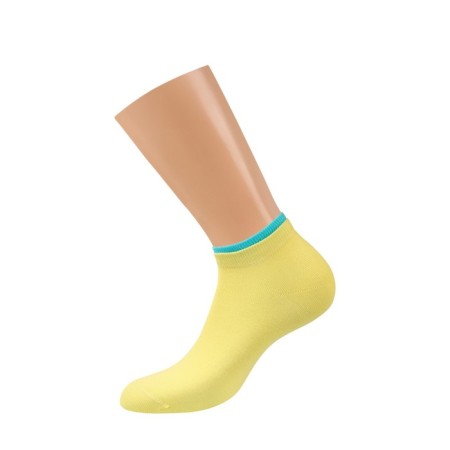 Women's socks Mini Fresh with a double elastic band, size 35-38, Lemon color-1