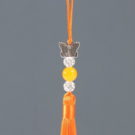 Textile suspension, metal "Butterfly" orange 1x1.2x16.5 cm-2