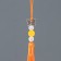 Textile suspension, metal "Butterfly" orange 1x1.2x16.5 cm