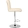 Barpered chair PASKAL Metal/Eco -leather, chrome/beige 43x53x89 cm