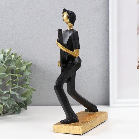 Polystone souvenir "Basistarist" black with gold 15.5x7.5x25.5 cm-3
