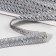 Decorative braid “Samos”, 18 mm, 9.1 ± 0.5 m, gray color