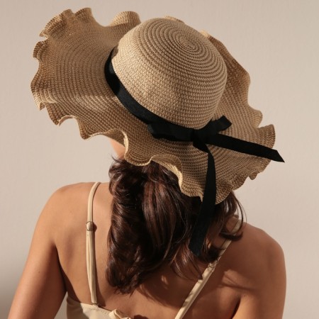 Women's hat minku, light brown color, rr 58-1