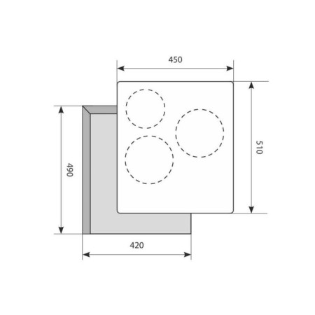 Job Lex EVH 430 BL, electric, 3 burners, sensor, black-1