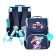 School standard, 33 x 25 x 13 cm, Grizzly, + bag for shoes, plush, black