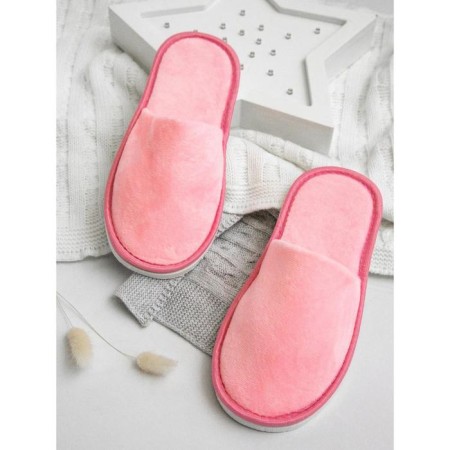 Slippers female closed nose, size 39-41, pink color