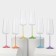 A set of glass glasses for champagne Rainbow Fresh, 210 ml, decor, 6 pcs
