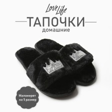 Women's slippers with an open nose size 36-37, black color