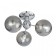 Ceiling chandelier CITILUX "Tommy" CL102130, 46x46x23.5 cm, 3x40W, E14, gray color.