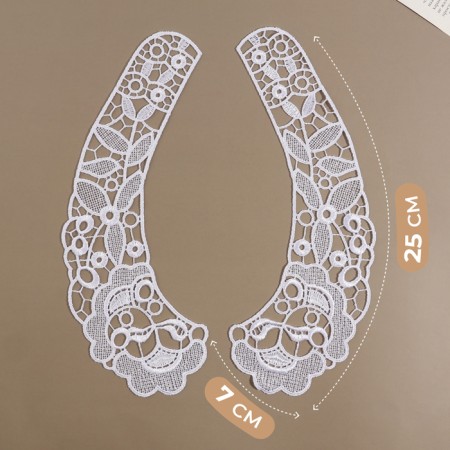 Gypury collar, 25 × 7 cm, white color-2