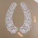 Gypury collar, 25 × 7 cm, white color