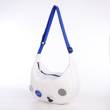 Youth bag with a zipper, white color