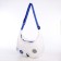 Youth bag with a zipper, white color