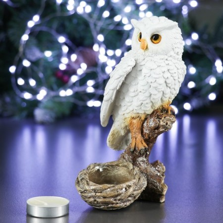 New Year's candlestick "Owl" 9x9x15cm