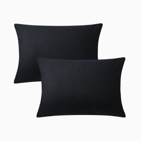 A set of pillowcases "Ethel" 50x70 cm - 2 pcs, col. Black, 100% cotton, calico
