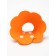 Veterinary collar made of felt "chamomile", size m, orange