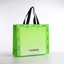 Bag without fastening, green color