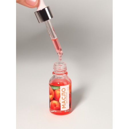 Oil for cuticle and nails, with a pipette, 15 ml, with a peach aroma-2