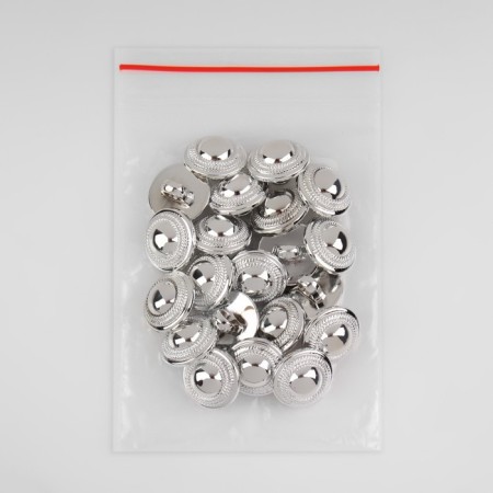 A button on the leg, d = 15 mm, the color is silver-3