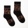 Women's terry socks "Ornament", black color, size 23-25