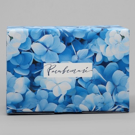 Gift folding box, packaging, flowering hydrangea, 22 x 15 x 10 cm-3