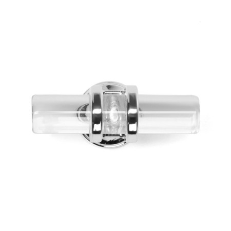 Handle button Cappio PK106, D = 12 mm, plastic, transparent/chrome color-3