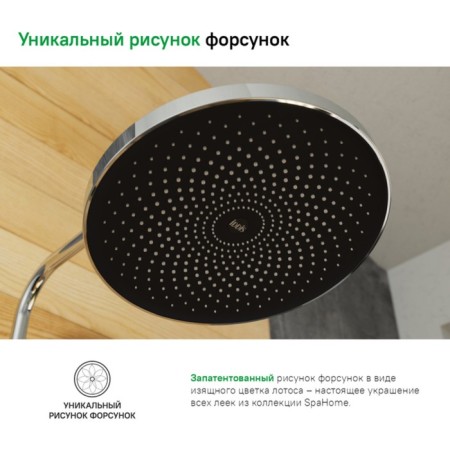 Shower watering can Iddis spahome spa26cpi64, upper, round, d = 260 mm, ABS plastic, chrome-2