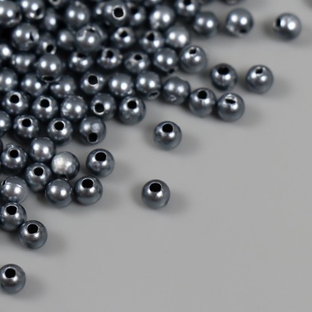 Set of beads "pearls" d 4 mm, 250 gr, gray-1