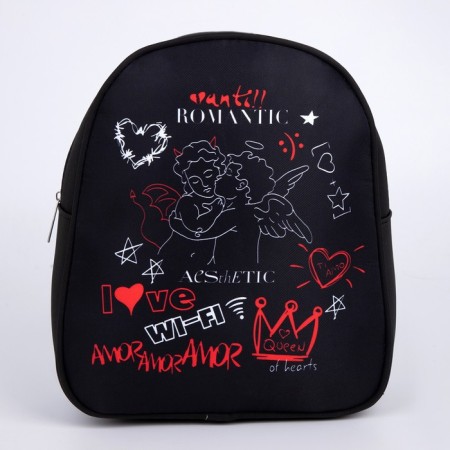 Backpack School Textile Aesthetic, 27x10x23 cm-5