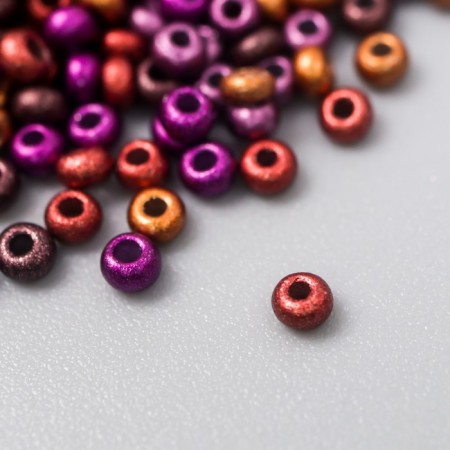 Glass beads 11/0 "metallic. Melange. Violet-coffee" 10 g-1