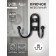 Hook furniture tundra TKD016, two -rod, black