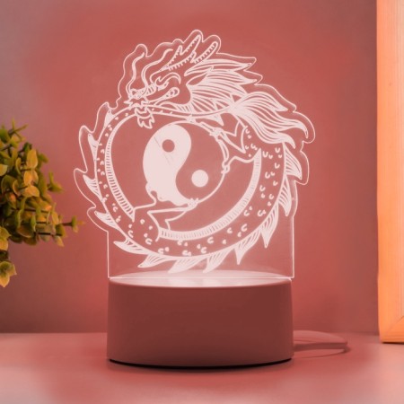 Lamp "Chinese dragon" LED white 14x9.5x16 cm-3