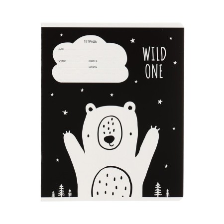 Notebook of 18 sheets in the Meshu Black & White cage, cover coated cardboard, VD-LK, OFSET Block, MIX-5