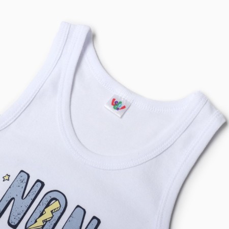T-shirt for a boy, white color, height 98-104 cm-1