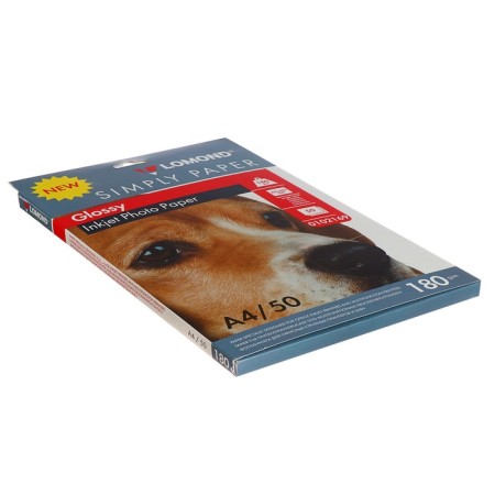Photo paper for jet printing A4, 50 sheets Lomond, 180 g/m2, one -sided, glossy-1