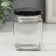Bank for candles glass with a cover "Four faces" Transparent 150 ml 5.5x5x7.5 cm