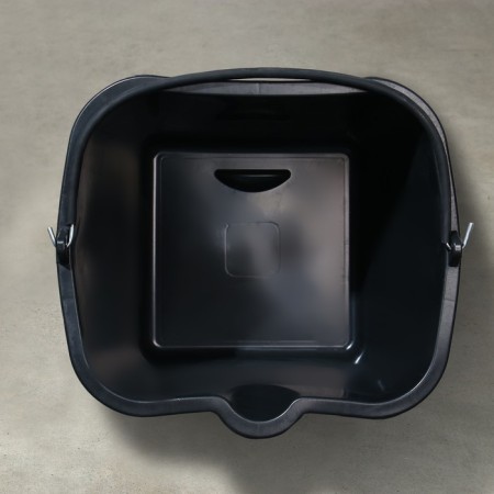 Construction bucket, 16 l, rubber -plastics, square with a nose-3