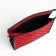 Cosmetic bag with lightning, red color