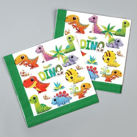 Paper napkins "Dino", in a set of 20 pcs.