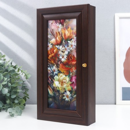 Key "Flower composition" Wenge 16x31 cm mix-9