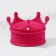 Velvet case under the pendant/ring "Crown", 5.5 × 5.5 × 4.5, pink color, white insert