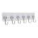 A hanger with an adhesive surface of 6 hooks tundra, transparent, 1 pc.