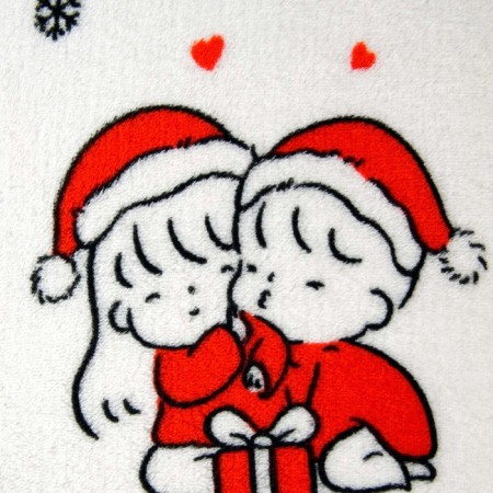 Belezza Plaid Christmas couple 150x200cm, microfiber 190g/m, PE100%-1