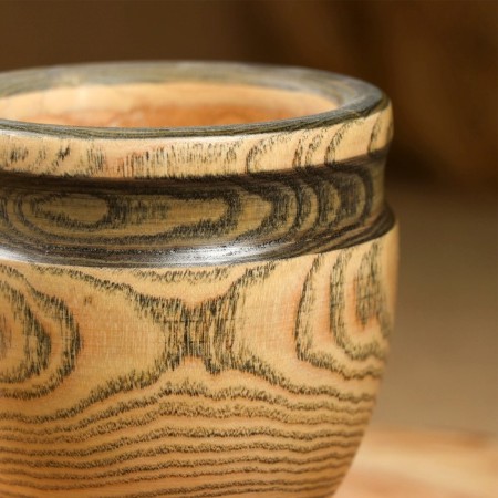 Set: a mortar with a pestle, ash, 13 cm, mix-14