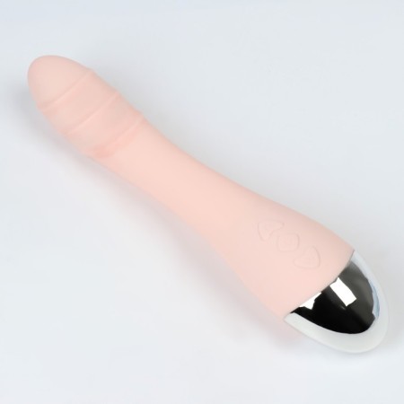 Massage vibrator, 10 modes, 22 x 3 cm, USB ZU, pink-1