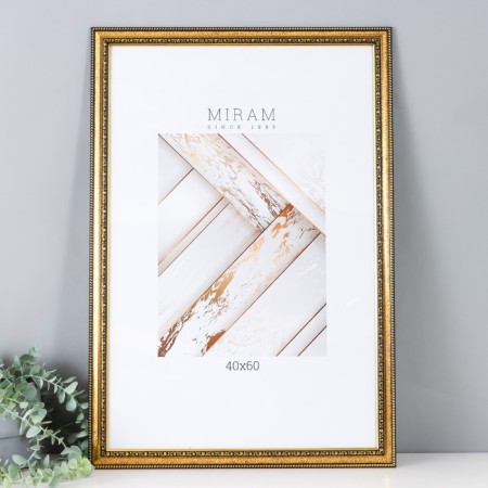 Photo frame plastic "Mira" 40x60 cm gold (plastic screen)
