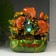 The desktop fountain from the network, the backlight "Three carps" 32x29x19 cm